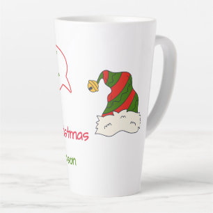 Taza De Café Latte Graciosa foto de nieto en Navidades Gorras navideñ