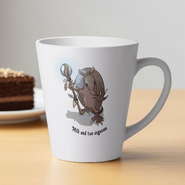 Taza De Café Latte Graciosa Leche de Armadillo y dos Personalizados h (Subido por el creador)