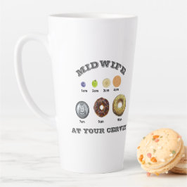 Taza De Café Latte Graciosa partera "En tu Cervix" cm Medición