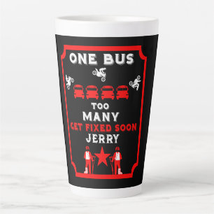 Taza De Café Latte Graciosa pierna rota se pone bien