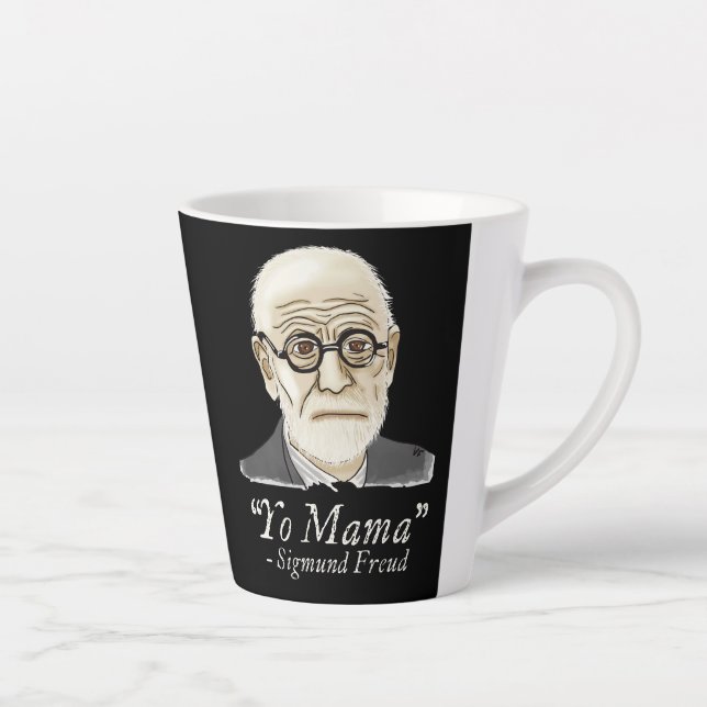 Taza De Café Latte Graciosa psicología de Freud (Derecha)