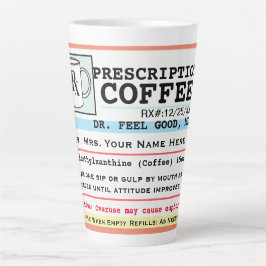 Taza De Café Latte Graciosa RX Receta Café Mug