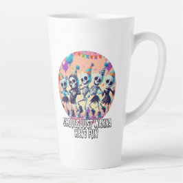 Taza De Café Latte Graciosas Guías De Halloween Quieren Divertirse Fi