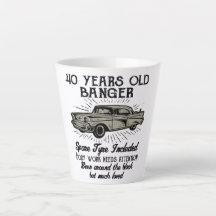 Gracioso 40 cumpleaños Retro Car Banger Agregar fe