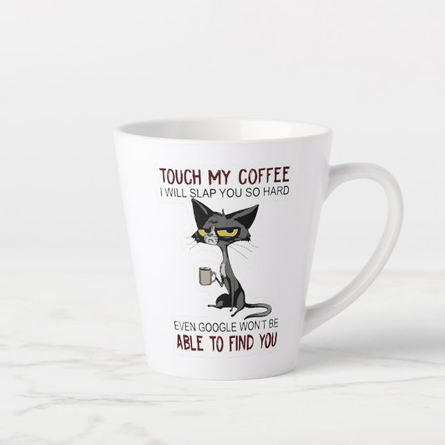 Taza De Café Latte Gracioso café Cat Mug (Derecha)