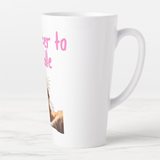 Taza De Café Latte Gracioso Cat Mug (Derecha)