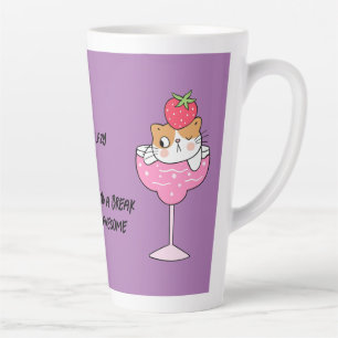 Taza De Café Latte Gracioso gato flojo latte mugs