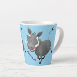 Taza De Café Latte Gracioso ilustracion de personalizado porcina afri