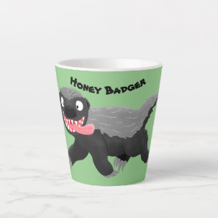 Taza De Café Latte Gracioso ilustracion personalizado de insignia con