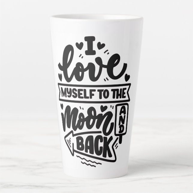 Taza De Café Latte Gracioso latte mug Inspirador (Anverso)