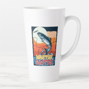 Taza De Café Latte Gracioso Maestro Pescador Baiter