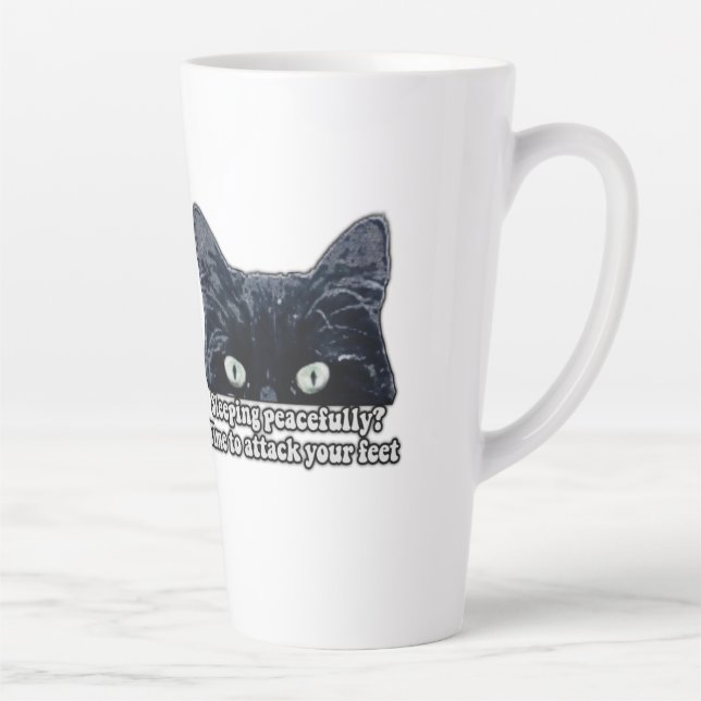 Taza De Café Latte Gracioso meme de gatos gruñón para propietarios de (Derecha)