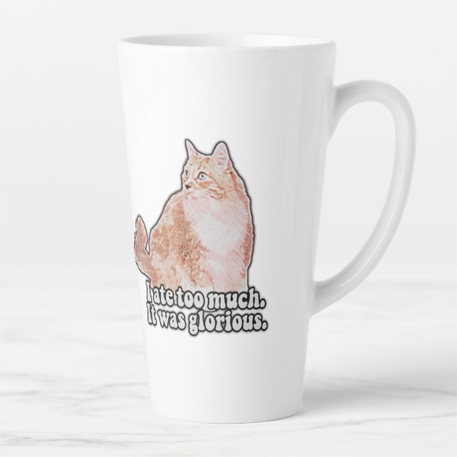 Taza De Café Latte Gracioso meme de gatos gruñones para los amantes d (Derecha)