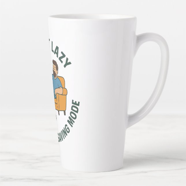 Taza De Café Latte Gracioso modo de ahorro de energía de camisetas pa (Derecha)