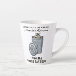 Taza De Café Latte Gracioso pato de enfermedad crónica, Chiste de enf