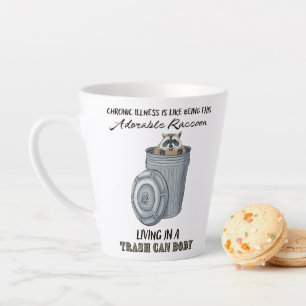 Taza De Café Latte Gracioso pato de enfermedad crónica, Chiste de enf