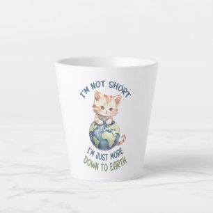 Taza De Café Latte Gracioso y lindo gato - Abajo a la Tierra (2)