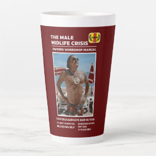 Taza De Café Latte Graciosos regalos masculinos de crisis de vida med