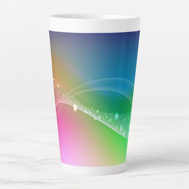 Taza De Café Latte Gradiente Abstracto (Anverso)