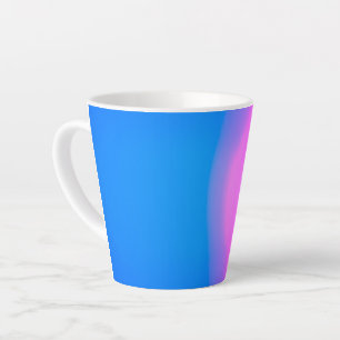 Taza De Café Latte Gradiente abstracto rosa y azul