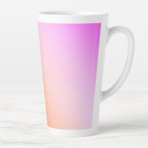 Taza De Café Latte Gradiente de puesta de sol pastel radiante