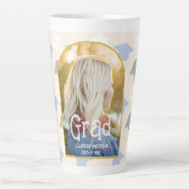 Taza De Café Latte Graduación Melocotón Retro