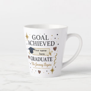 Taza De Café Latte Graduación personalizada Latte Mug - Objetivo alca