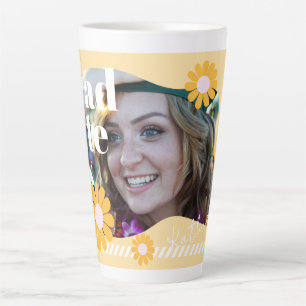 Taza De Café Latte Graduate Daisy Photo Beige
