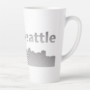 Taza De Café Latte Gráfico de Seattle
