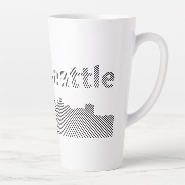 Taza De Café Latte Gráfico de Seattle (Derecha)