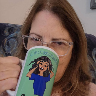 Taza De Café Latte Grama descombobulado confundido pelo gris marrón