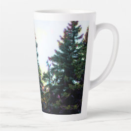 Taza De Café Latte Gran Bosque Boreal del Norte Bosque Canadá Pinos Á