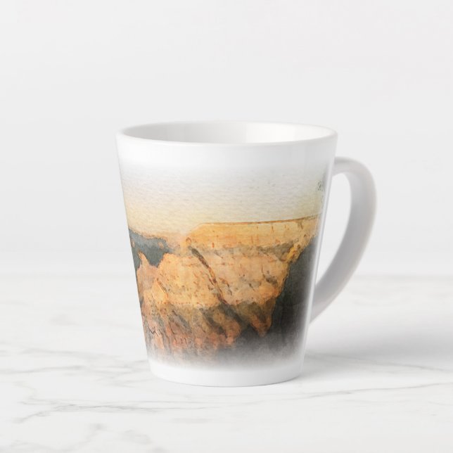 Taza De Café Latte Gran Cañón Mug, Copa de Café del Parque Nacional (Ángulo derecho)