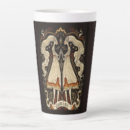 Taza De Café Latte Gran latte Mug Gemini Arte Celestial Zodiaco