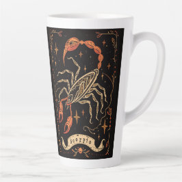Taza De Café Latte Gran latte Mug Scorpio Arte Zodiaco Celestial