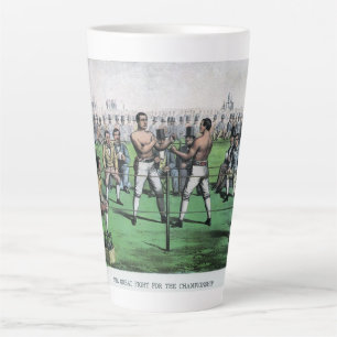 Taza De Café Latte Gran lucha por el campeonato, boxeo clásico