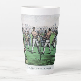 Taza De Café Latte Gran lucha por el campeonato, boxeo clásico