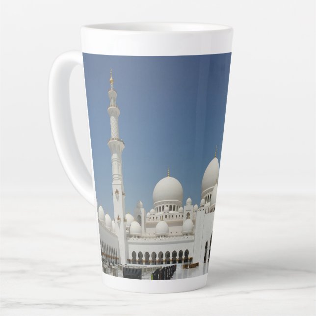 Taza De Café Latte Gran Mezquita Masjid Sheikh Zayed UAE Abu Dhabi (Ángulo izquierdo)