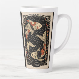 Taza De Café Latte Gran Mug Latte Pisces Arte Zodiaco Celestial