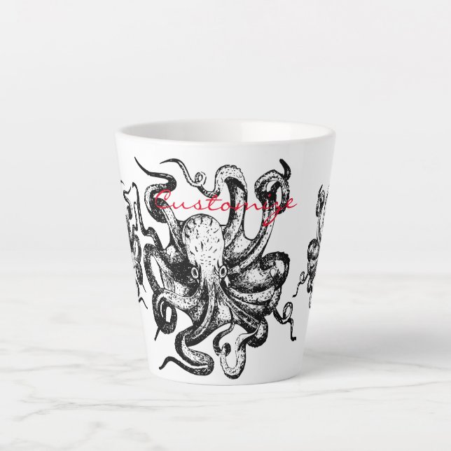 Taza De Café Latte Gran pulpo Thunder_Cove (Anverso)
