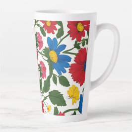 Taza De Café Latte Gran tamaño de flor