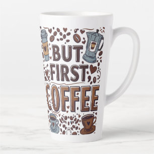 Taza De Café Latte Gran taza de latte de 17 oz para los amantes del c