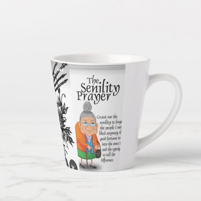 Taza De Café Latte GRAND MOM Y CON ARTLatte Mug (Derecha)
