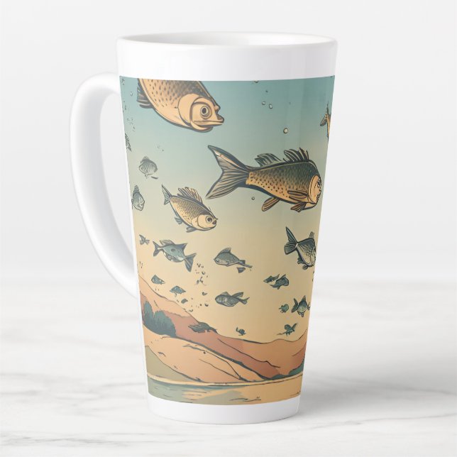 Taza De Café Latte Grande (Ángulo izquierdo)