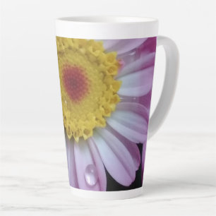 Taza De Café Latte Grandes pétalos rosa claro