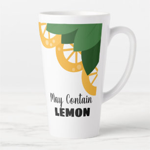 Taza De Café Latte Grandes Rodajas de Limón Pueden Contener Limón