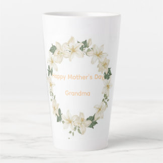 Taza De Café Latte Grandma Floral Mother’s Day Gift for Nana