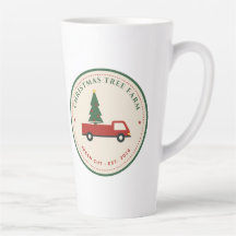 Granja de árboles de Navidad Camioneta Roja Vintag