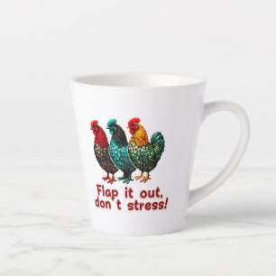 Taza De Café Latte Granjero de Aves de Granja de Pollo Gracioso Vinta