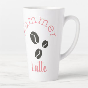 Taza De Café Latte Grano de Café de Verano Lindo